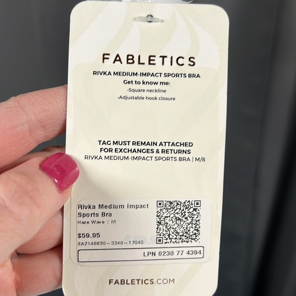 Fabletics Purple & Green Sports Bra - Picture 4 of 5